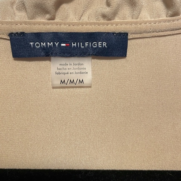 Tommy Hilfiger Nude Business Casual Top with Gold details - Picture 3 of 5